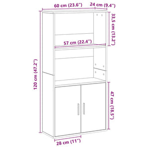 Βιβλιοθήκη Sonoma Δρυς 60x24x120 εκ. από Επεξεργασμένο Ξύλο - Pakobazaar