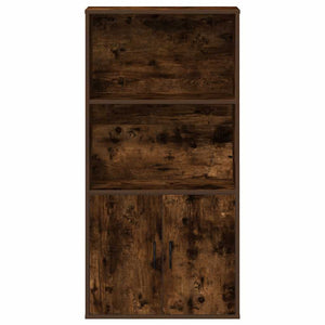 Βιβλιοθήκη Καπνιστή Δρυς 60x24x120 εκ. από Επεξεργασμένο Ξύλο