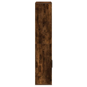 Βιβλιοθήκη Καπνιστή Δρυς 60x24x120 εκ. από Επεξεργασμένο Ξύλο