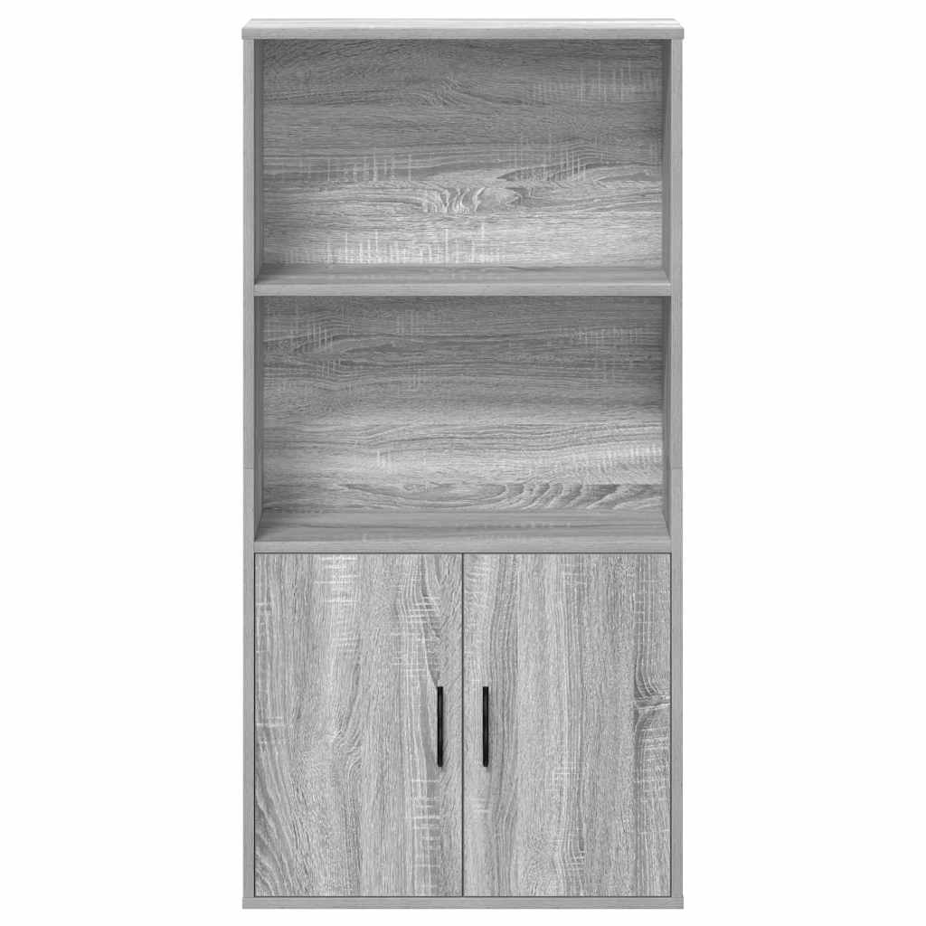 Βιβλιοθήκη Γκρι Sonoma 60x24x120 εκ. από Επεξεργασμένο Ξύλο