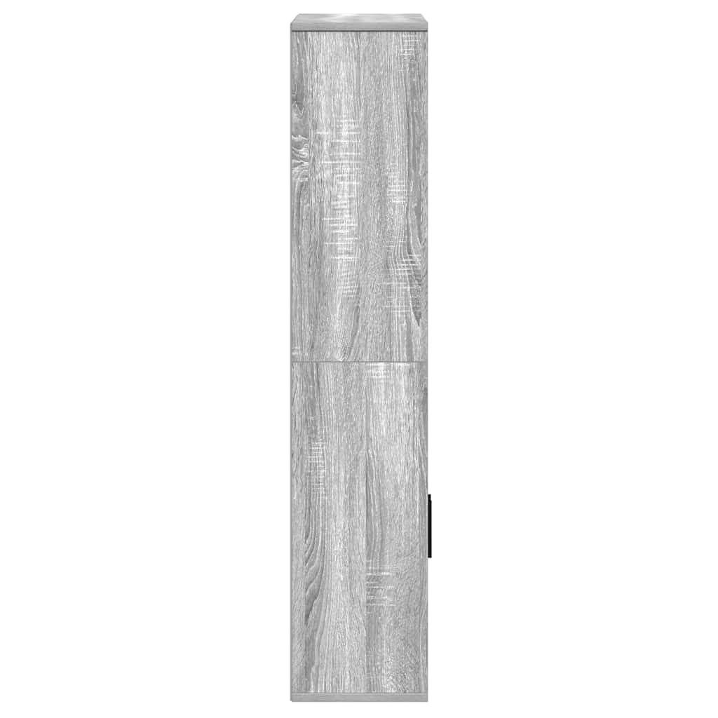 Βιβλιοθήκη Γκρι Sonoma 60x24x120 εκ. από Επεξεργασμένο Ξύλο