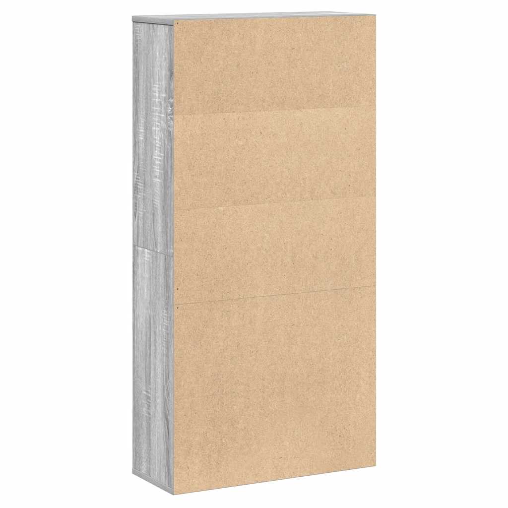 Βιβλιοθήκη Γκρι Sonoma 60x24x120 εκ. από Επεξεργασμένο Ξύλο