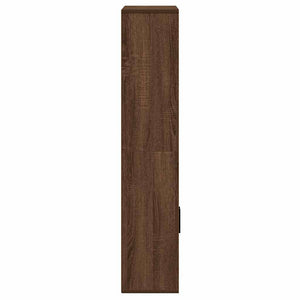 Βιβλιοθήκη Καφέ Δρυς 60x24x120 εκ. από Επεξεργασμένο Ξύλο - Pakobazaar