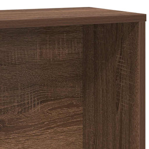 Βιβλιοθήκη Καφέ Δρυς 60x24x120 εκ. από Επεξεργασμένο Ξύλο - Pakobazaar