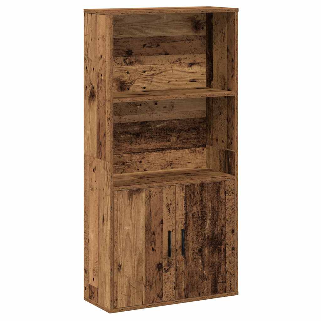 Βιβλιοθήκη Όψη Παλαιού Ξύλου 60x24x120 εκ. Επεξεργασμένο Ξύλο