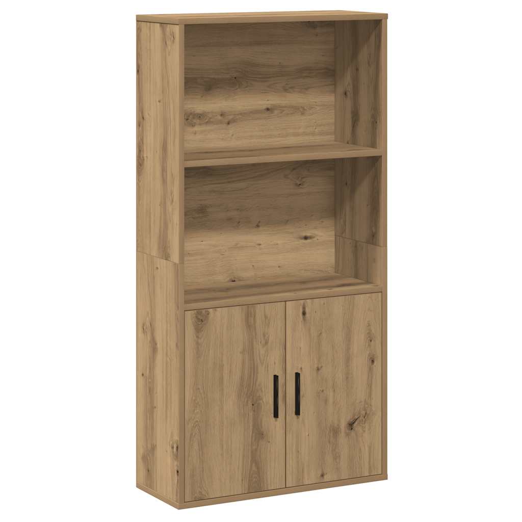 Βιβλιοθήκη Αρτισιανή Δρυς 60x24x120 εκ. Επεξ. Ξύλο - Pakobazaar