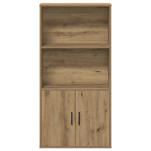 Βιβλιοθήκη Αρτισιανή Δρυς 60x24x120 εκ. Επεξ. Ξύλο - Pakobazaar