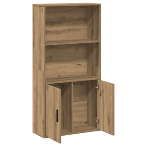Βιβλιοθήκη Αρτισιανή Δρυς 60x24x120 εκ. Επεξ. Ξύλο - Pakobazaar