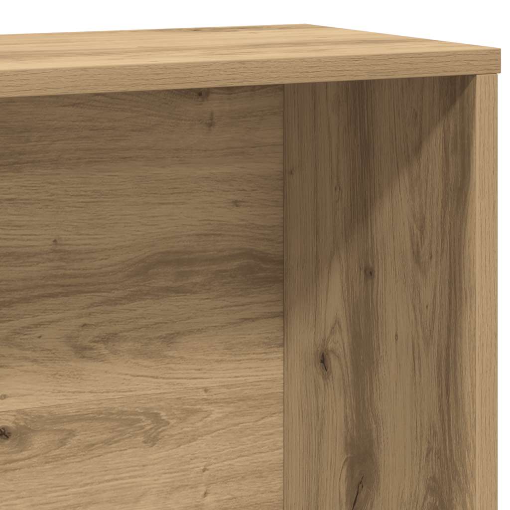 Βιβλιοθήκη Αρτισιανή Δρυς 60x24x120 εκ. Επεξ. Ξύλο - Pakobazaar