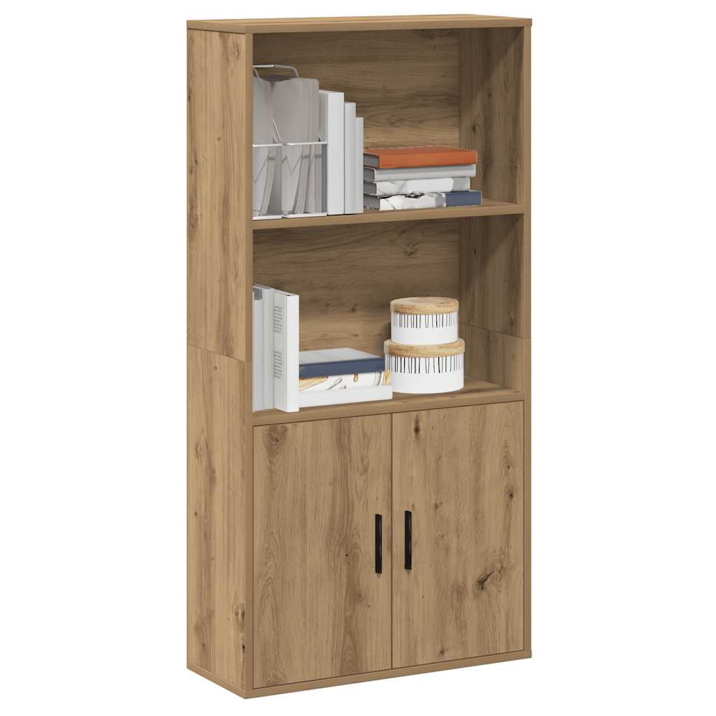 Βιβλιοθήκη Αρτισιανή Δρυς 60x24x120 εκ. Επεξ. Ξύλο - Pakobazaar