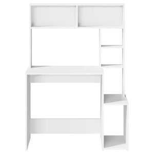Γραφείο  με ράφια Λευκό 100x45x140 cm Κατασκευασμένο ξύλο - Pakobazaar