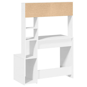 Γραφείο  με ράφια Λευκό 100x45x140 cm Κατασκευασμένο ξύλο - Pakobazaar