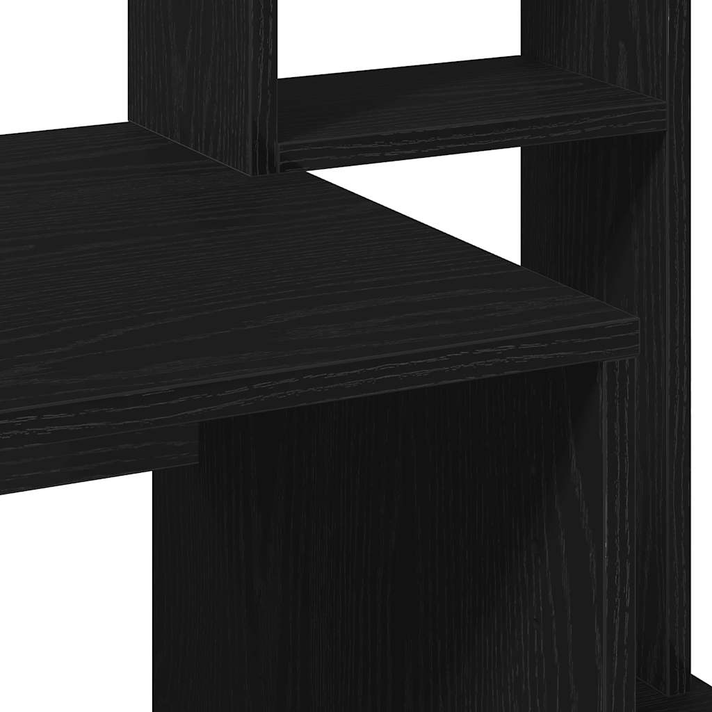 Γραφείο με Ράφια Μαύρο 100x45x140 εκ. από Επεξεργασμένο Ξύλο - Pakobazaar