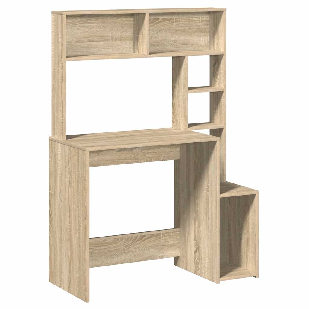 Γραφείο με Ράφια Sonoma Δρυς 100x45x140 εκ. Επεξεργασμένο Ξύλο - Pakobazaar