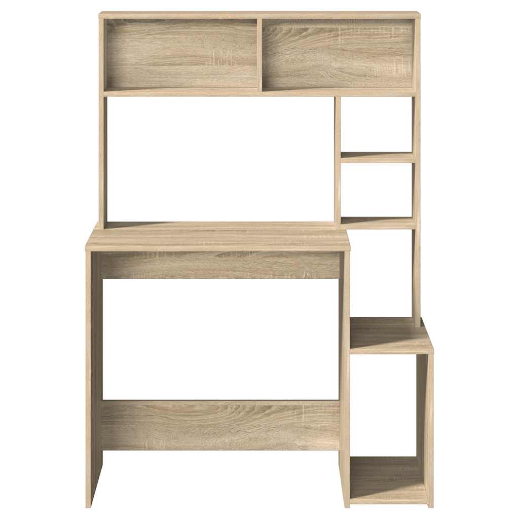 Γραφείο με Ράφια Sonoma Δρυς 100x45x140 εκ. Επεξεργασμένο Ξύλο - Pakobazaar