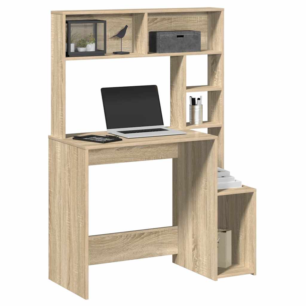 Γραφείο με Ράφια Sonoma Δρυς 100x45x140 εκ. Επεξεργασμένο Ξύλο - Pakobazaar