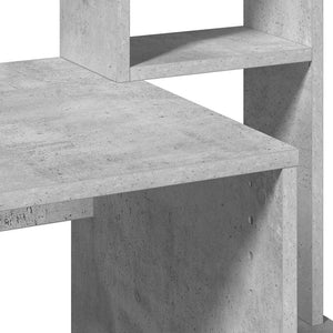 Γραφείο με Ράφια Γκρι Σκυροδέματος 100x45x140 εκ. Επεξεργ. Ξύλο - Pakobazaar