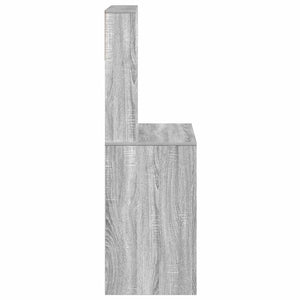 Γραφείο με Ράφια Γκρι Sonoma 100x45x140 εκ. Επεξεργασμένο Ξύλο