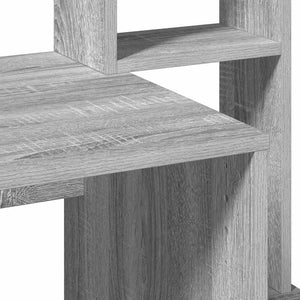 Γραφείο με Ράφια Γκρι Sonoma 100x45x140 εκ. Επεξεργασμένο Ξύλο