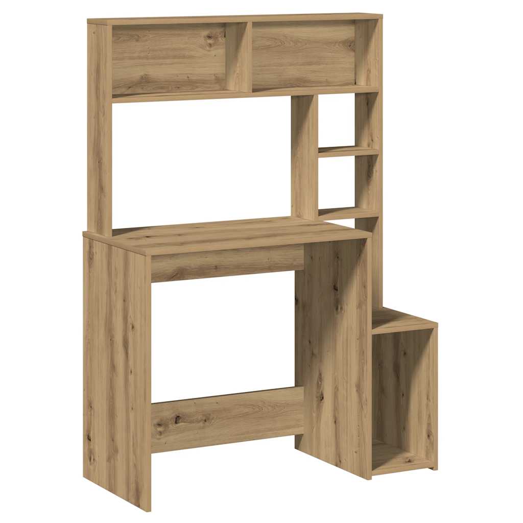 Γραφείο με Ράφια Αρτισιανή Δρυς 100x45x140εκ Επεξεργασμένο Ξύλο - Pakobazaar