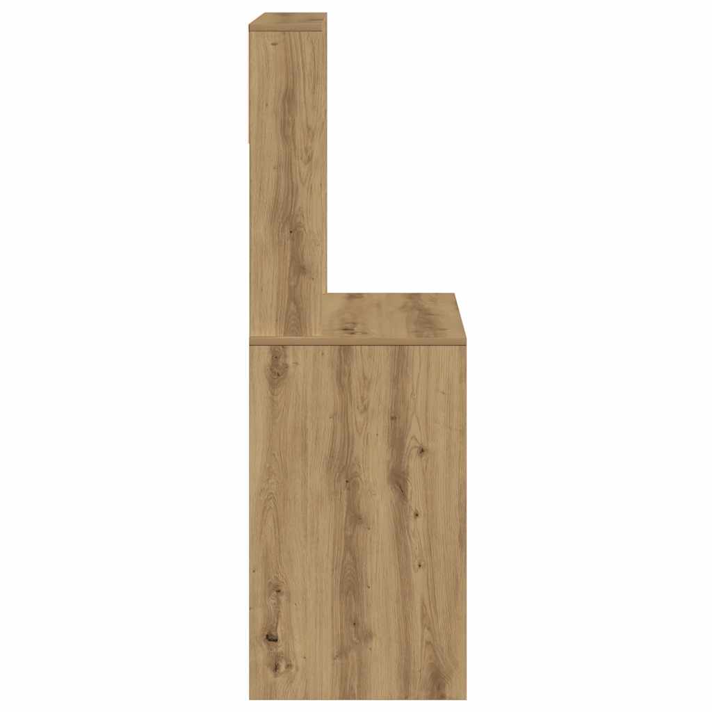 Γραφείο με Ράφια Αρτισιανή Δρυς 100x45x140εκ Επεξεργασμένο Ξύλο - Pakobazaar