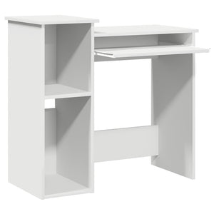 Γραφείο  με ράφια Λευκό 84x40x78 cm Κατασκευασμένο ξύλο