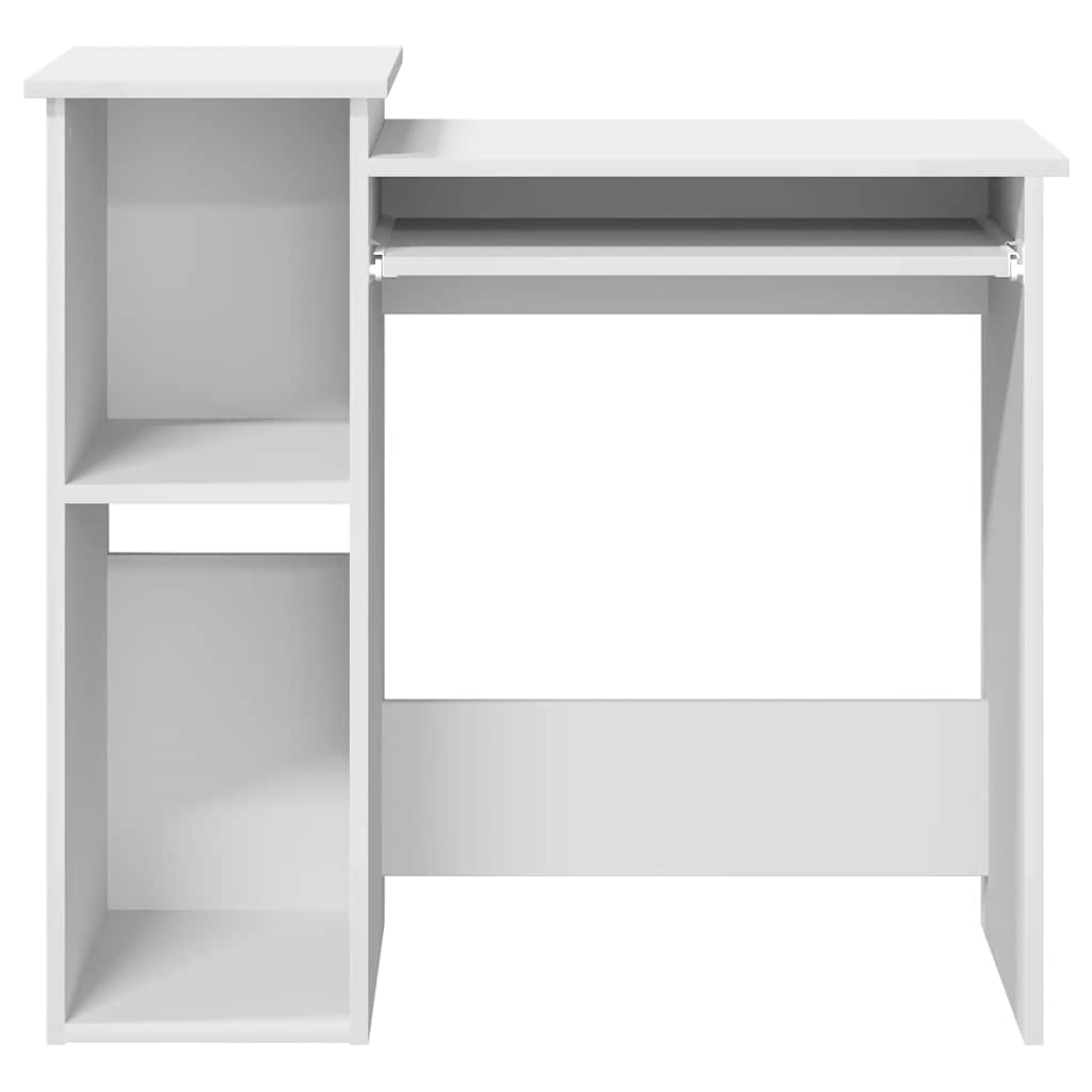 Γραφείο  με ράφια Λευκό 84x40x78 cm Κατασκευασμένο ξύλο