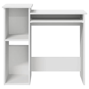 Γραφείο  με ράφια Λευκό 84x40x78 cm Κατασκευασμένο ξύλο