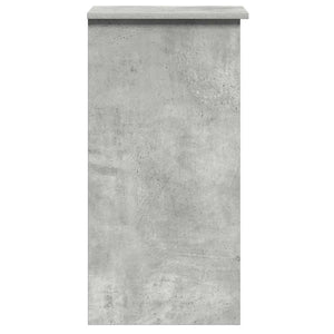 Γραφείο με Ράφια Γκρι Σκυροδέματος 84x40x78 εκ. Μοριοσανίδα
