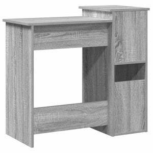 Γραφείο με Ράφια Γκρι Sonoma 84x40x78 εκ. Επεξεργασμένο Ξύλο - Pakobazaar