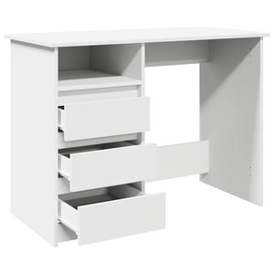 Γραφείο Λευκό 102x50x75 εκ. από Επεξεργασμένο Ξύλο