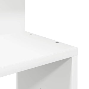 Γωνιακή Ραφιέρα Τοίχου Λευκή 32x32x127,5 εκ. Μοριοσανίδα