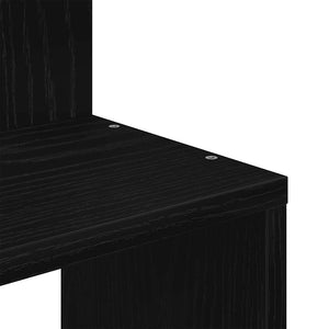 Γωνιακό ράφι τοίχου  Μαύρο 32x32x127,5 cm Κατασκευασμένο ξύλο