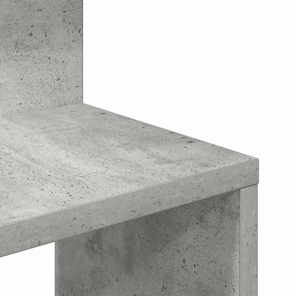 Γωνιακή Ραφιέρα Τοίχου Γκρι Σκυρ. 32x32x127,5 εκ. Μοριοσανίδα