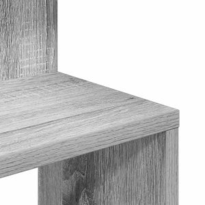 Γωνιακή Ραφιέρα Τοίχου Γκρι Sonoma 32x32x127,5 εκ Επεξ. Ξύλο