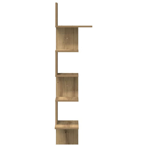 Γωνιακό ράφι τοίχου Δρυς τεχνίτης 32x32x127,5 cm