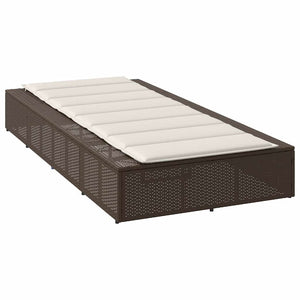 Ξαπλώστρα με πλωτό μαξιλάρι Brown Poly Rattan - Pakobazaar
