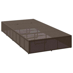 Ξαπλώστρα με πλωτό μαξιλάρι Brown Poly Rattan - Pakobazaar