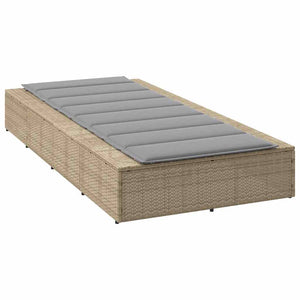 Ξαπλώστρα με αιωρούμενο μαξιλάρι Μπεζ Poly Rattan