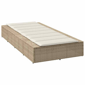 Ξαπλώστρα με αιωρούμενο μαξιλάρι Μπεζ Poly Rattan