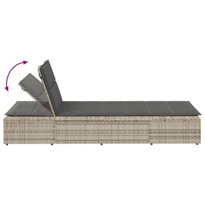 Ξαπλώστρα με αιωρούμενο μαξιλάρι Ανοιχτό γκρι πολυ μπαστούνι