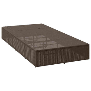 Ξαπλώστρα με πλωτό μαξιλάρι Brown Poly Rattan