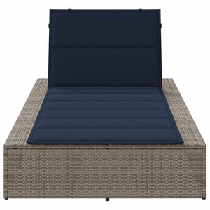 Ξαπλώστρα με αιωρούμενο μαξιλάρι Γκρι Poly Rattan