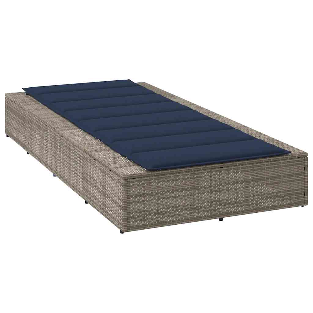 Ξαπλώστρα με αιωρούμενο μαξιλάρι Γκρι Poly Rattan