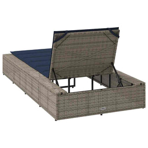 Ξαπλώστρα με αιωρούμενο μαξιλάρι Γκρι Poly Rattan