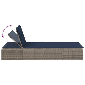 Ξαπλώστρα με αιωρούμενο μαξιλάρι Γκρι Poly Rattan