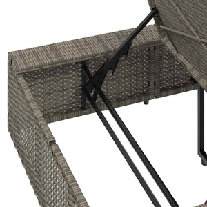 Ξαπλώστρα με αιωρούμενο μαξιλάρι Γκρι Poly Rattan