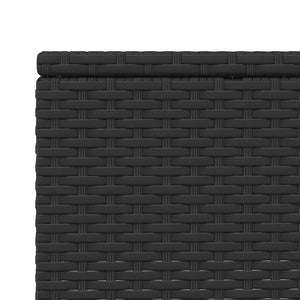 Ξαπλώστρα με αιωρούμενο μαξιλάρι Μαύρο Poly Rattan