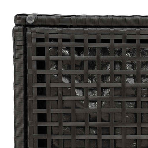 σκαμπό κήπου με μαξιλάρια 2 τεμάχια Μαύρο 40x40x43 cm