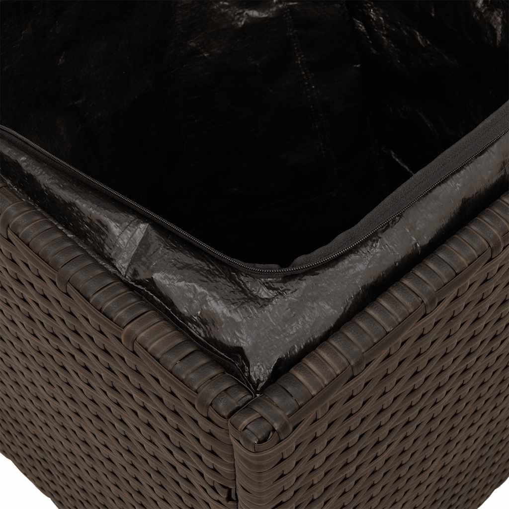 Σκαμπό κήπου με μαξιλάρια 2 τεμάχια Καφέ 40x40x43 cm